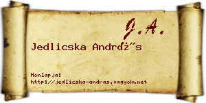 Jedlicska András névjegykártya