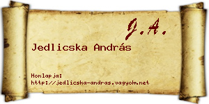 Jedlicska András névjegykártya