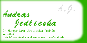 andras jedlicska business card