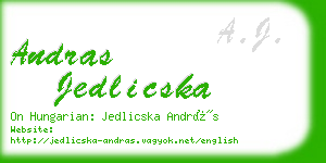 andras jedlicska business card